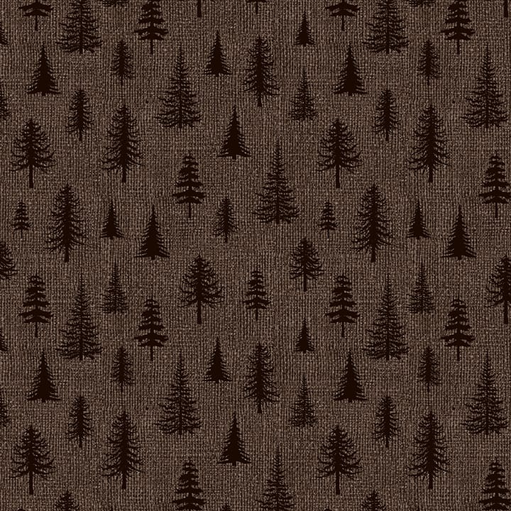 Benartex Burlap Woods Burlap Trees Quilting Cotton Fabric- Espresso