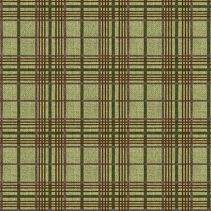 Benartex Burlap Woods Burlap Plaid Quilting Cotton Fabric- Sea Grass