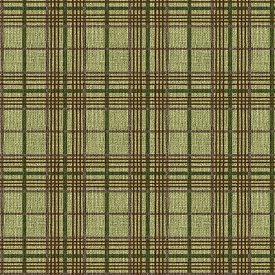 Benartex Burlap Woods Burlap Plaid Quilting Cotton Fabric- Sea Grass