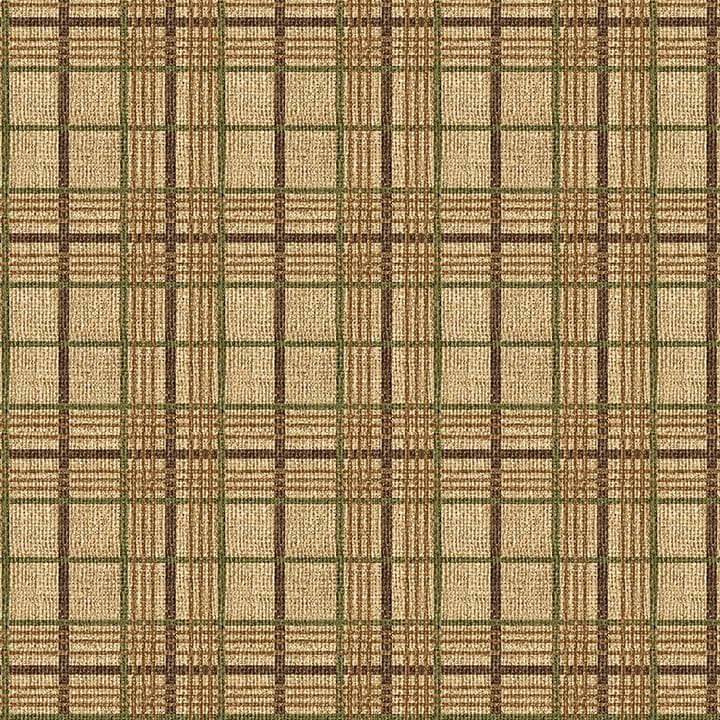 Benartex Burlap Woods Burlap Plaid Quilting Cotton Fabric- Natural