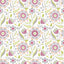 Benartex Stitch Garden Floral Quilting Cotton Fabric- Rose/Lime