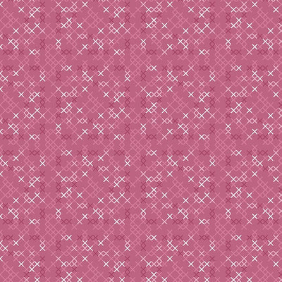Benartex Stitch Garden Cross Stitch Texture Cotton Fabric- Peony