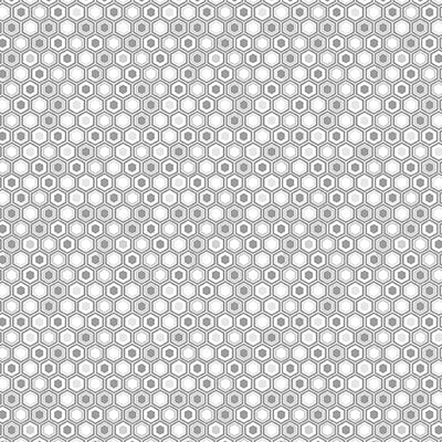 Benartex Stitch Garden Tonal Hexy Quilting Cotton Fabric- Grey