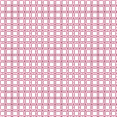 Benartex Stitch Garden Aida Quilting Cotton Fabric- Pink