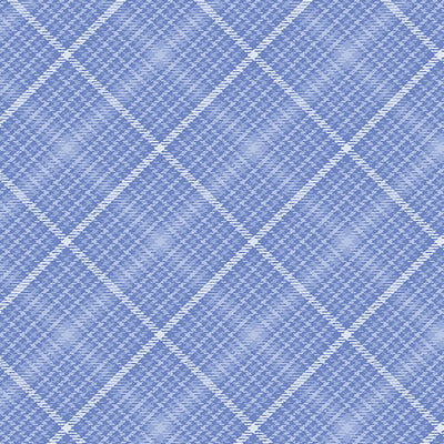 16329-53 Benartex All About Daisies Tartan Plaid Quilting Cotton Fabric- Periwinkle