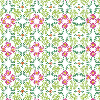 16355-22 Benartex Color It Sunshine Sunshine Medallion Quilting Cotton Fabric- Pink/Green
