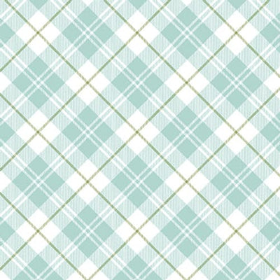 Henry Glass Young of the Year Plaid Quilting Cotton Fabric- Blue