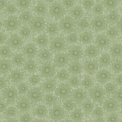 Benartex Sunflower Days Pressed Sunflower Quilting Cotton Fabric- Light Leaf