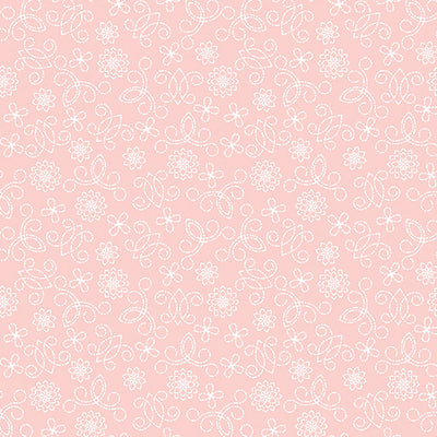 34" Remnant Benartex Among the Wildflowers Tin Lantern Quilting Cotton Fabric- Petal