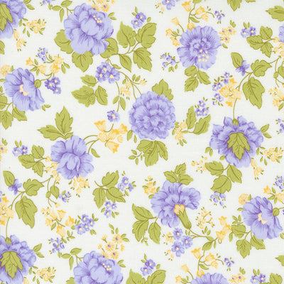 Moda Georgia Large Floral Quilting Cotton Fabric- Off White