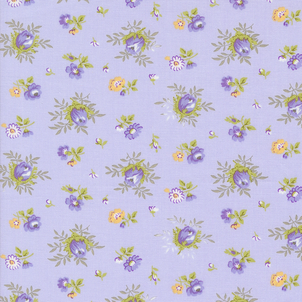 Moda Georgia Medium Floral Quilting Cotton Fabric- Lavender