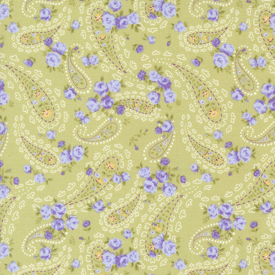 Moda Georgia Paisley Floral Quilting Cotton Fabric- Willow