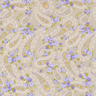 Moda Georgia Paisley Floral Quilting Cotton Fabric- Stone