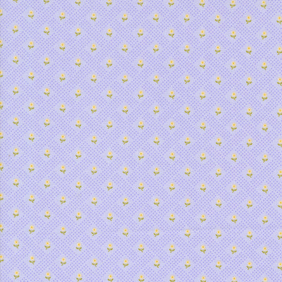Moda Georgia Diagonal Floral Quilting Cotton Fabric- Lavender