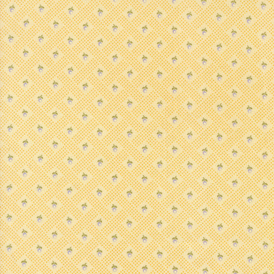 Moda Georgia Diagonal Floral Quilting Cotton Fabric- Soft Yellow