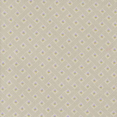 Moda Georgia Diagonal Floral Quilting Cotton Fabric- Stone