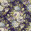 In the Beginning Carpet Bag Romance Bouquet Quilting Cotton Fabric- Purple