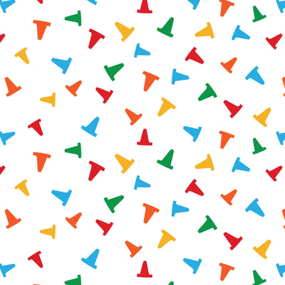 Organic Cloud 9 Fabrics Fire Fire Fire Caution Organic Quilting Cotton Fabric- Multi