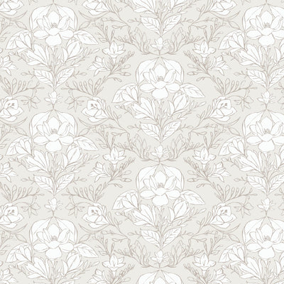 Organic Cloud 9 Fabrics Gentle Whispers Magnolia Reverie Organic Quilting Cotton Fabric- Taupe
