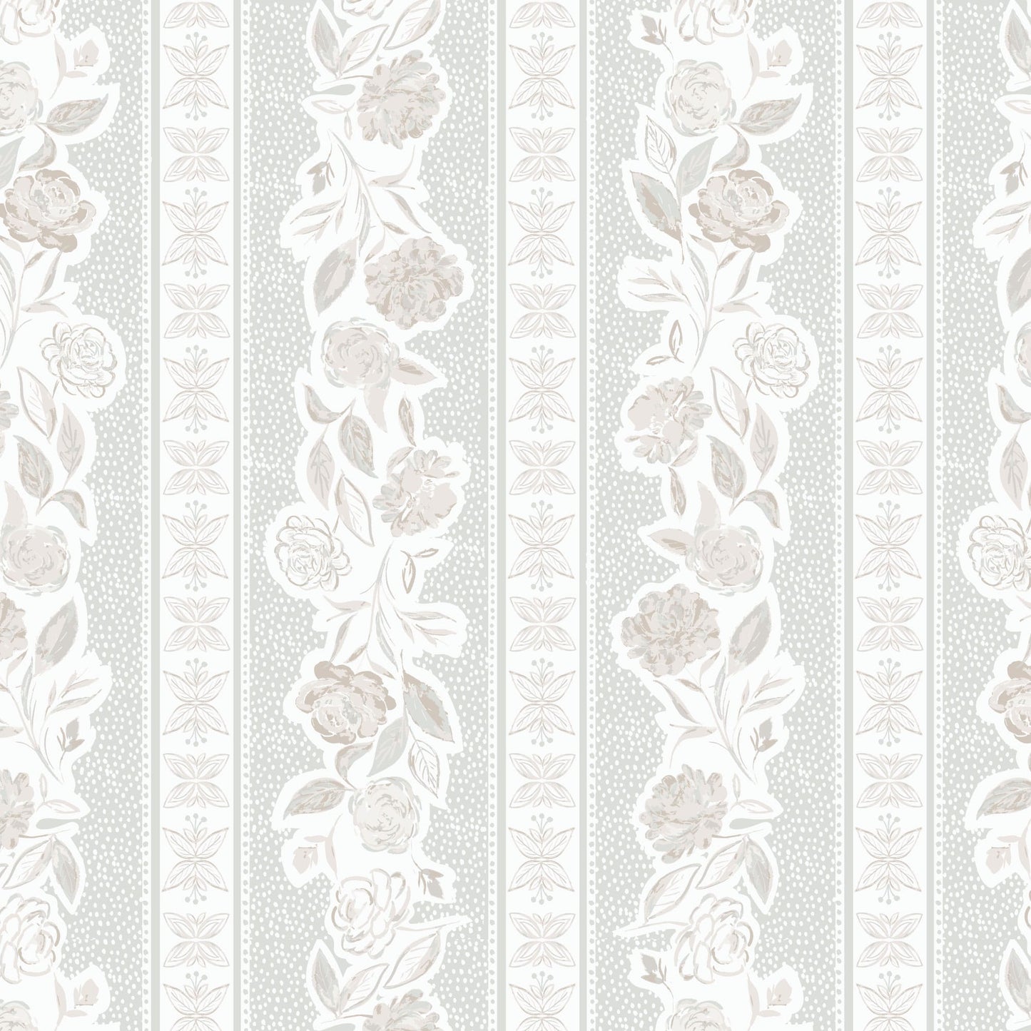 Organic Cloud 9 Fabrics Gentle Whispers Camellia Cascade Organic Quilting Cotton Fabric