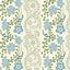 Organic Cloud 9 Fabrics Summer Garden Blooming Heirlooms Organic Quilting Cotton Fabric- Blue