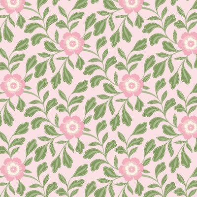 Organic Cloud 9 Fabrics Summer Garden Garden Whispers Organic Quilting Cotton Fabric- Pink