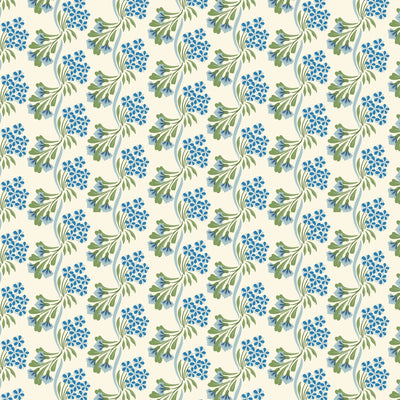 Organic Cloud 9 Fabrics Summer Garden Heritage Garden Organic Quilting Cotton Fabric- Blue