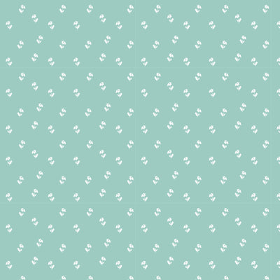Organic Cloud 9 Fabrics Bunny Blossoms Daisy Toss Organic Quilting Cotton Fabric- Teal