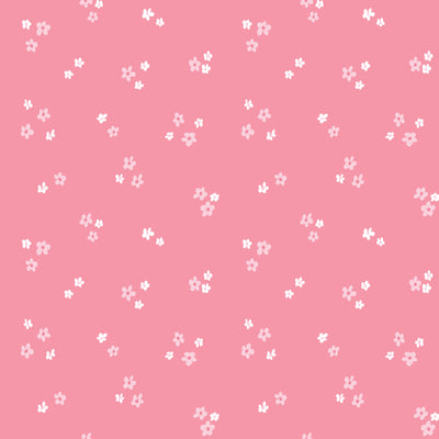 Organic Cloud 9 Fabrics Bunny Blossoms Ditsy Flowers Organic Quilting Cotton Fabric- Pink