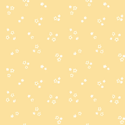 Organic Cloud 9 Fabrics Bunny Blossoms Ditsy Flowers Organic Quilting Cotton Fabric- Yellow