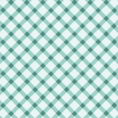 Organic Cloud 9 Fabrics Bunny Blossoms Springy Plaid Organic Quilting Cotton Fabric- Teal