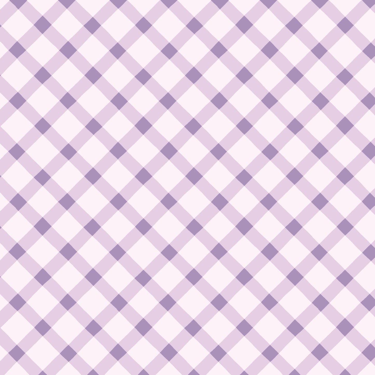 Organic Cloud 9 Fabrics Bunny Blossoms Springy Plaid Organic Quilting Cotton Fabric- Purple