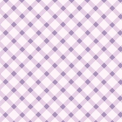Organic Cloud 9 Fabrics Bunny Blossoms Springy Plaid Organic Quilting Cotton Fabric- Purple