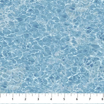 Northcott Naturescapes Basics Water Quilting Cotton Fabric- Medium Blue