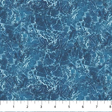 Northcott Naturescapes Basics Water Quilting Cotton Fabric- Dark Blue