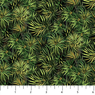 Northcott Bear's Den Pine Needles Quilting Cotton Fabric- Dark Green