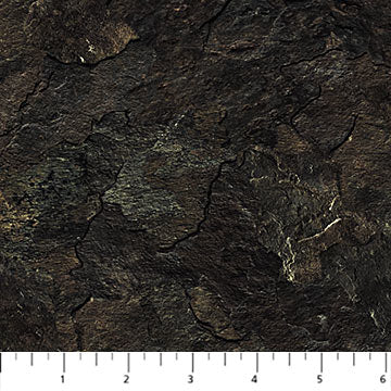 Northcott Bear's Den Slate Quilting Cotton Fabric- Black