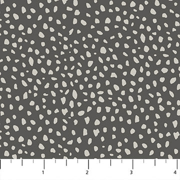 Northcott Wild One Dots Quilting Cotton Fabric- Dark Gray