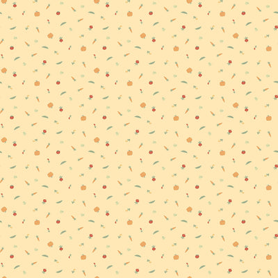 Northcott Quack Quack Moo Vegetables Quilting Cotton Fabric- Yellow Multi