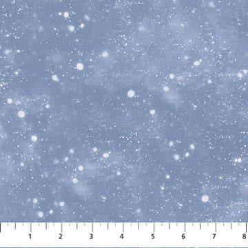 Northcott Naturescapes Wild At Heart Snow Quilting Cotton Fabric- Medium Blue