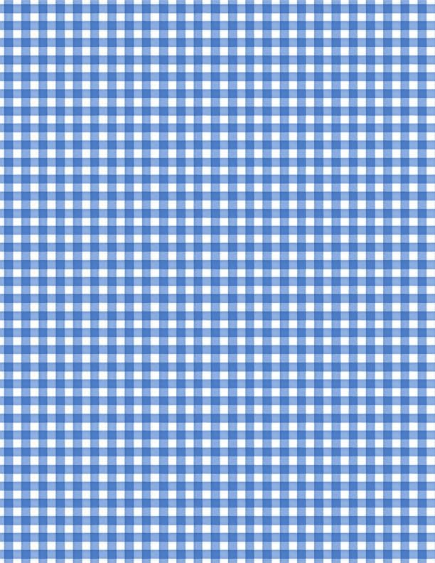 Wilmington Prints Sweet Cherry Gingham Quilting Cotton Fabric- Blue/White
