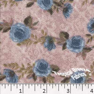 Rose & Blue Roses Liverpool Knit Dress Fabric