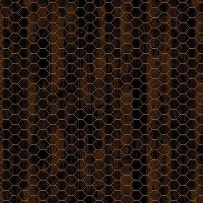 Henry Glass Chicken Shack Chicken Wire Quilting Cotton Fabric- Brown