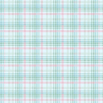 Henry Glass My Victorian Garden Plaid Quilting Cotton Fabric- Blue