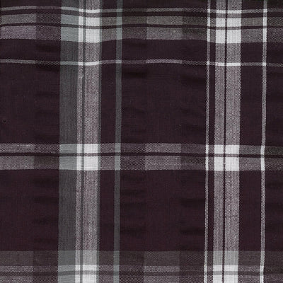 Grape Plaid Seersucker Fabric
