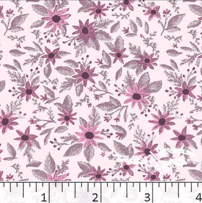 Rose Wildflowers Poly Cotton Fabric