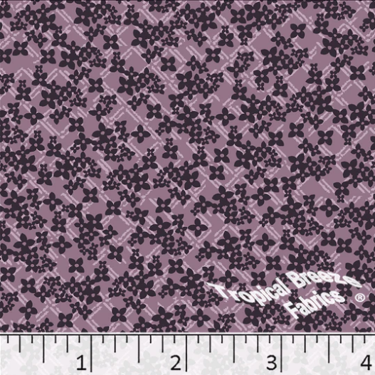 Orchid Small Floral Trellis Poly Cotton Fabric