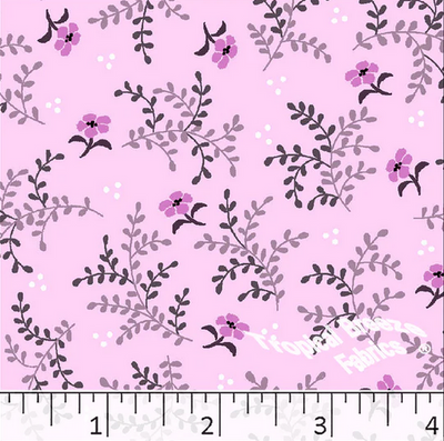 Pink Pretty Blossoms Poly Cotton Fabric