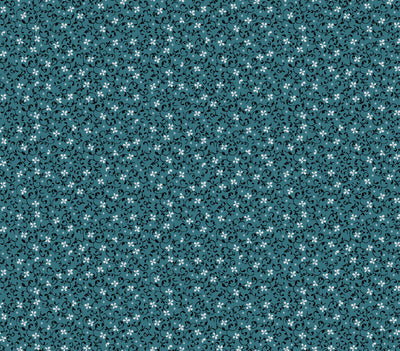 Green Tiny Floral Poly Cotton Fabric - 1 yd 11"