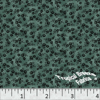 Hunter Roses Poly Cotton Fabric